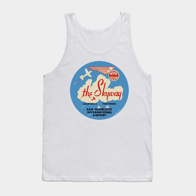 Vintage the Skyway Restaurant San Francisco California Tank Top by StudioPM71